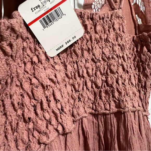Free People Adella Slip Dress in Rose pink - Size XS - NWT - Picture 8 of 8